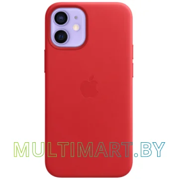 Чехол для телефона Apple MagSafe Leather Case для iPhone 12 mini (алый) картинка 2